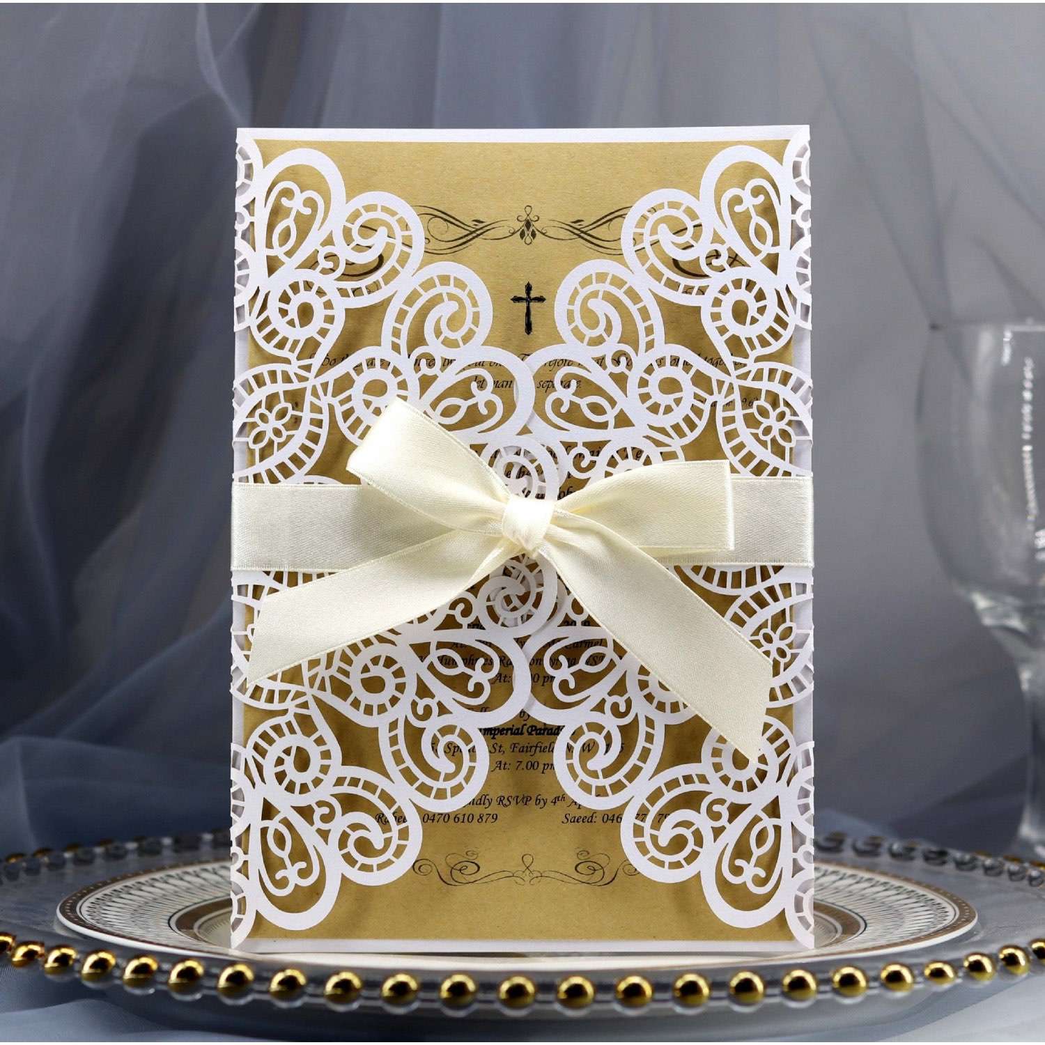 Invitation  Card With Envelope New Wedding Card Laser Cut Paper Wholesale